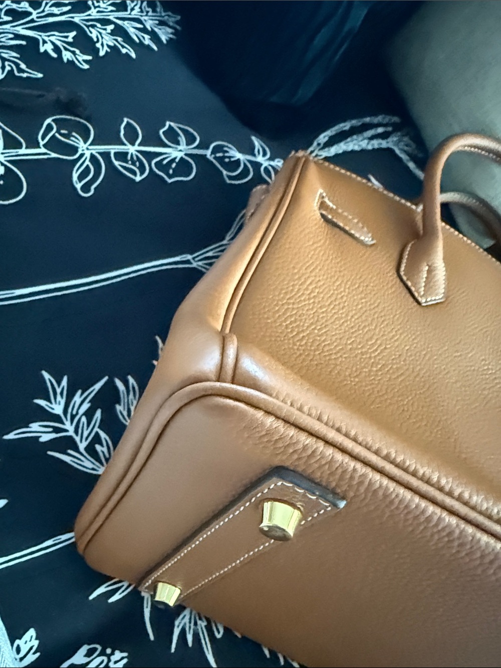 Classic Leather Top-Handle Bag in Tan - Picture 8 of 11